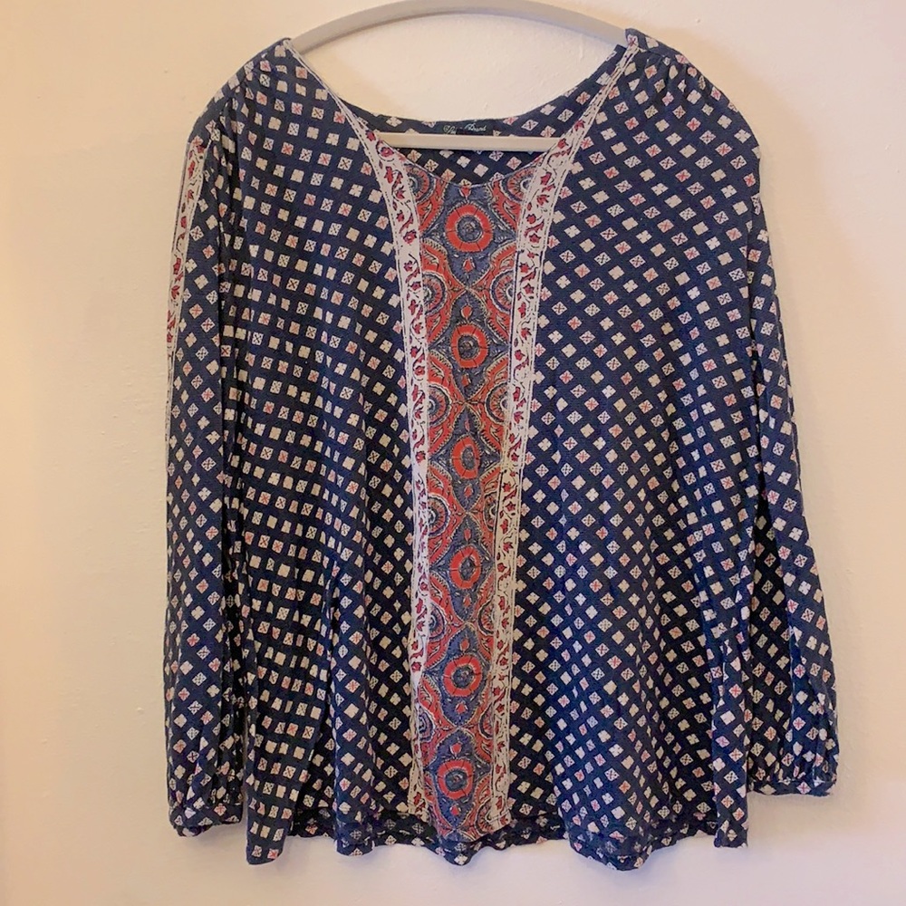 Lucky Brand Tunic Style Blouse Size 1X